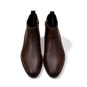 LT-01 Brown Mild Ankle Boots Cow Leather