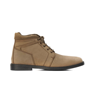 BT-03 Grey Ankle Boots in Oily Cow Leather