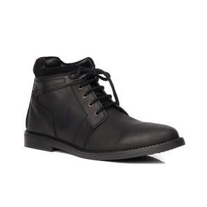 BT-03 Black Ankle Boots in Oily Cow Leather