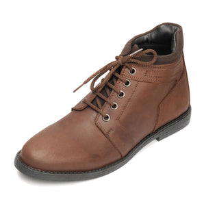 BT-03 Brown Ankle Boots in Oily Cow Leather
